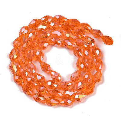 Transparent Electroplate Glass Beads Strands LS-EGLA-N013-T6mm-B09-1