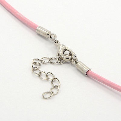 Leather Cord Necklace Making MAK-F002-M-1