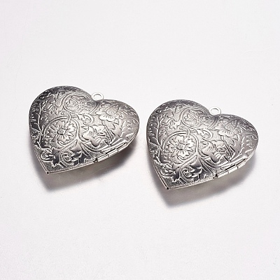 Tarnish Resistant 316 Stainless Steel Locket Pendants X-STAS-G168-10P-1