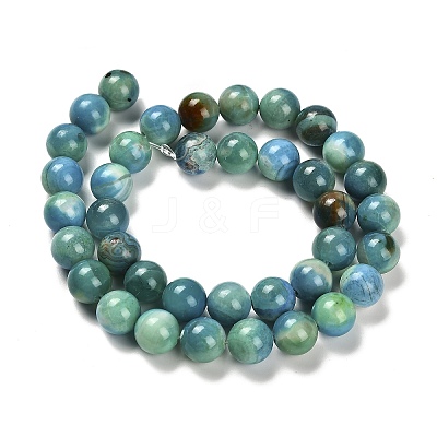 Dyed Natural Fire Crackle Agate Beads Strands G-G203-09A-10mm-1
