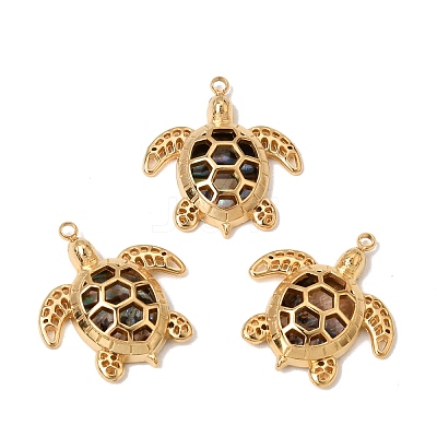 Marine Organism Theme Natural Shell Pendants SH-CBA6E49-01G-E-1
