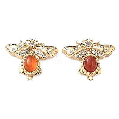 Brass Micro Pave Clear Cubic Zirconia Box Clasps KK-C075-43C-G-1