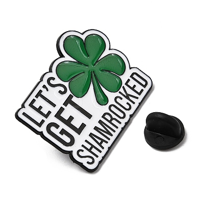 Saint Patrick's Day Alloy Enamel Brooches JEWB-D310-05EB-04-1