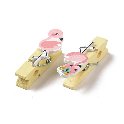 Wooden & Iron Clothes Pins AJEW-H137-01-1
