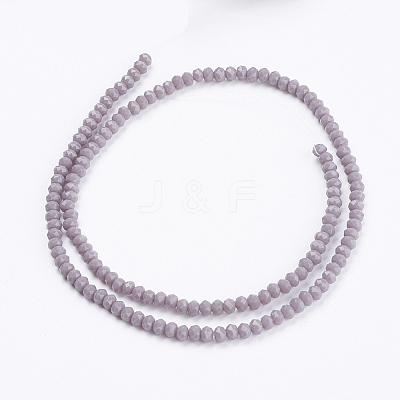 Opaque Solid Color Glass Bead Strands GLAA-F076-A06-1