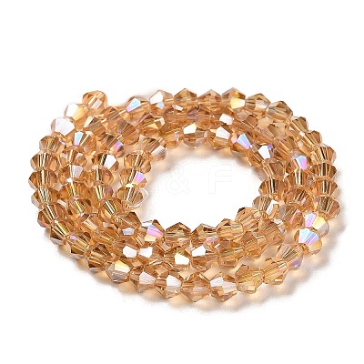 Transparent Electroplate Glass Beads Strands EGLA-A039-T2mm-B18-1