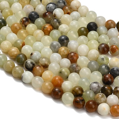Natural Butter Jade Beads Strands G-C289-B03-8mm-1