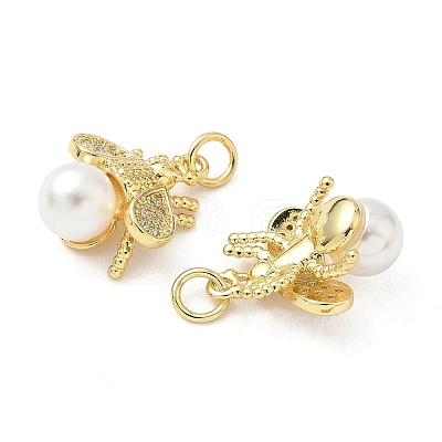 Brass Micro Pave Cubic Zirconia Pendants KK-S338-15G-1