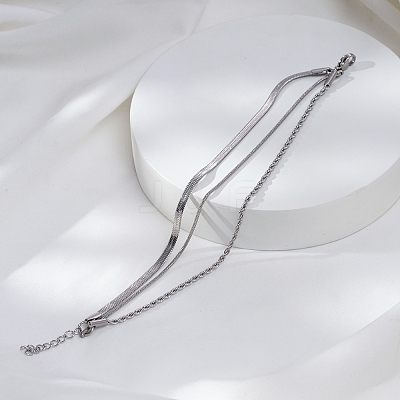 Stylish Stainless Steel Triple-layer Bracelets OB2318-1-1