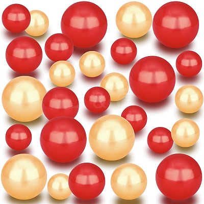 Gradient Round ABS Plastic Imitation Pearl No Hole Beads FIND-PH0007-81-1