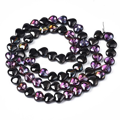 Electroplate Glass Beads Strands X-EGLA-S188-14-C01-1