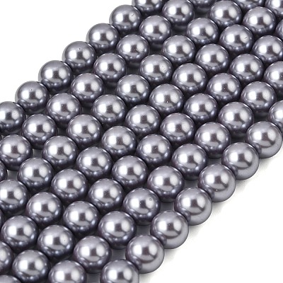 Eco-Friendly Dyed Glass Pearl Round Beads Strands HY-A002-10mm-RB028-1
