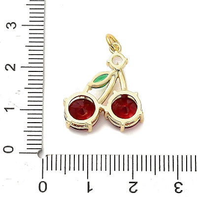 Brass Micro Pave Cubic Zirconia Pendants KK-L229-02G-02-1