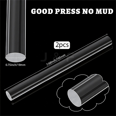2Pcs Acrylic Rolling Pin AJEW-SP0002-50-1