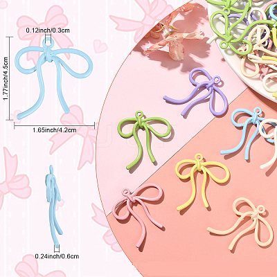 5Pcs Baking Paint Alloy Pendants FIND-YW0009-10A-1