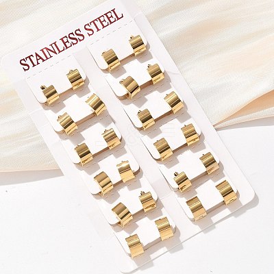 304 Stainless Steel Hoop Earrings EJEW-M079-03G-01-1