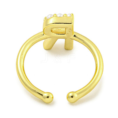 Rack Plating Brass Open Cuff Rings for Women RJEW-F162-01G-R-1