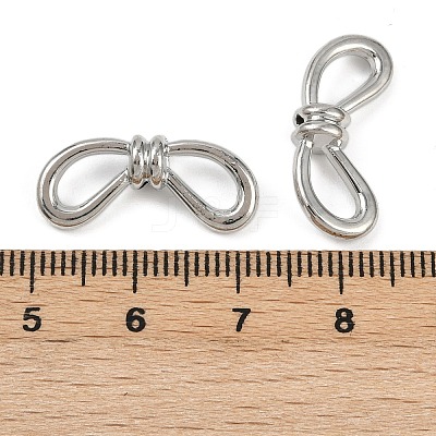 Alloy Bowknot Beads FIND-M079-02P-1