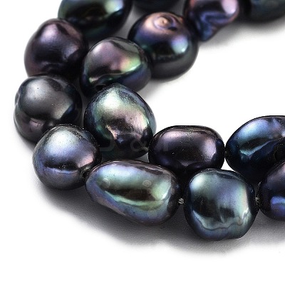 Dyed Natural Cultured Freshwater Pearl Beads Strands PEAR-P062-30D-1