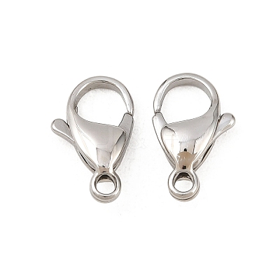 Non-Tarnish 316 Surgical Stainless Steel Lobster Claw Clasps X-STAS-316-FL15A-1