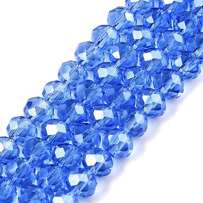 Electroplate Glass Beads Strands EGLA-A044-T6mm-A14-1
