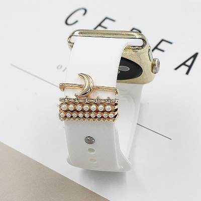 Moon & Star Alloy Watch Band Charms Set MOBA-PW0001-57-07-1