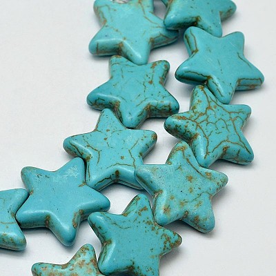 Dyed Synthetic Turquoise Bead Strands G-M144-M-D-1