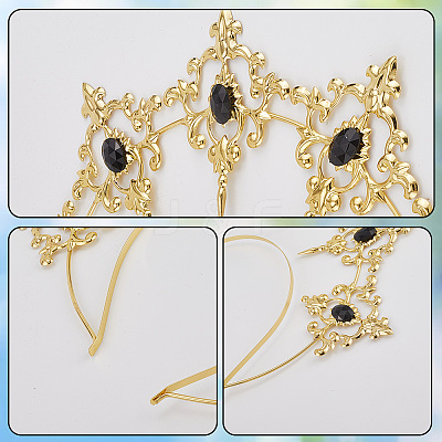 Plastic Goddess Crown Hair Bands OHAR-WH20010-02C-1