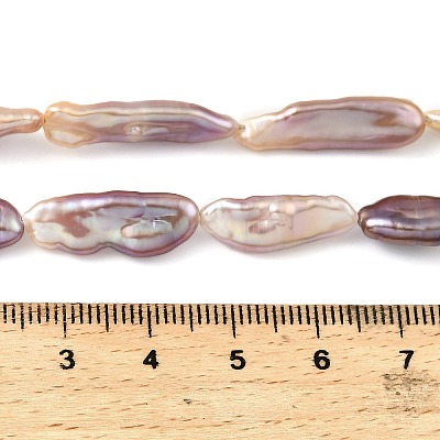 Natural Baroque Keshi Pearl Beads Strands PEAR-B004-04A-02A-1