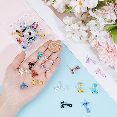 32Pcs 8 Colors Brass Clip-on Earrings FIND-PH0061-88-1