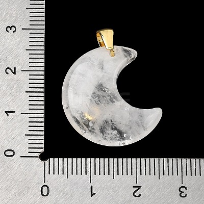 Natural Quartz Crystal Pendants X-G-A297-02G-12-1