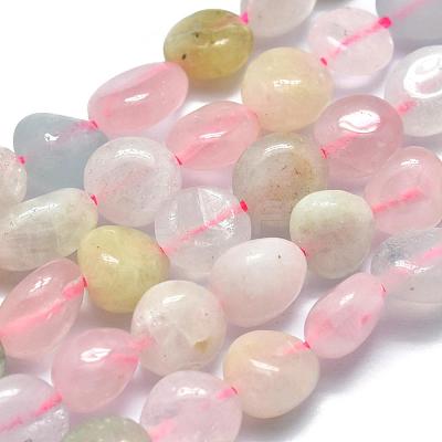 Natural Morganite Beads Strands X-G-O186-B-03-1