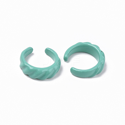 Spray Painted Alloy Cuff Rings X-RJEW-T011-04-RS-1