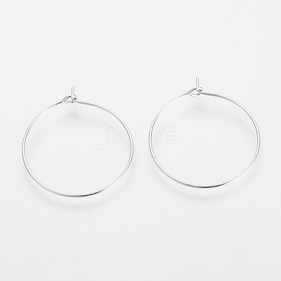 Brass Hoop Earrings KK-S327-11P-1