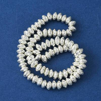 Electroplated Natural Lava Rock Beads Strands G-I360-P01-04-1