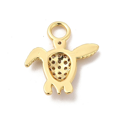 Rack Plating Brass Micro Pave Cubic Zirconia Pendants X-KK-P230-23G-A-1