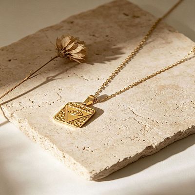 304 Stainless Steel Pendant Necklaces for Women WGFC427-06-1
