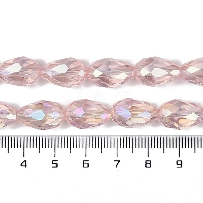 Transparent Electroplate Glass Beads Strands EGLA-N013-T4mm-B18-1