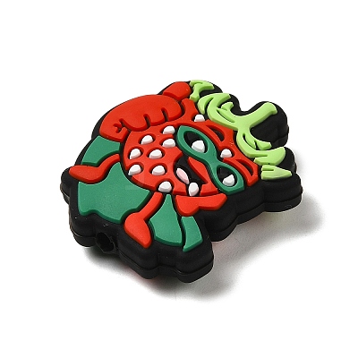 Fruit Superman Food Grade Eco-Friendly Silicone Focal Beads SIL-Q021-01D-1