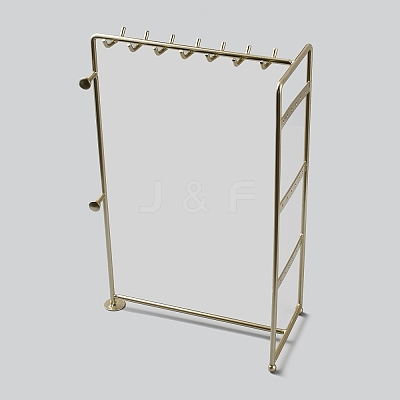 Iron Jewelry Display Stands ODIS-WH0038-66G-1
