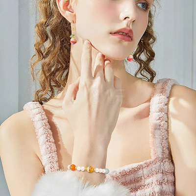 30Pcs 5 Colors Handmade Lampwork Beads LAMP-TA0001-51-1