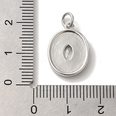 Rack Plating Brass Micro Pave Cubic Zirconia Pendant KK-U027-37P-1