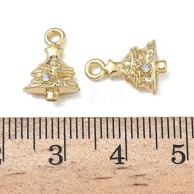 Christmas Alloy Crystal Rhinestone Pendants FIND-L026-01G-G-1