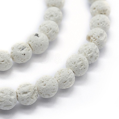 Synthetic Lava Rock Round Beads Strands X-G-E508-04-4mm-1-1