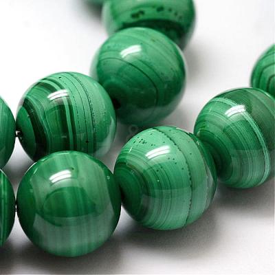 Natural Malachite Bead Strands G-O143-10-12mm-1