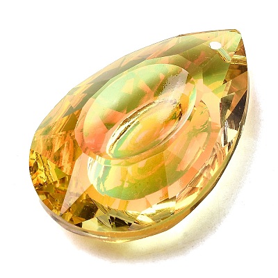 Electroplated Glass Pendants X-GLAA-G122-07A-1