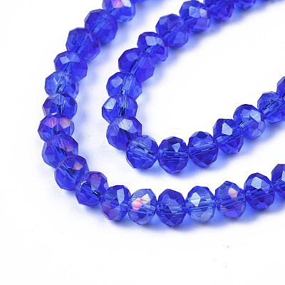 Electroplate Glass Beads Strands EGLA-A034-T1mm-B27-1