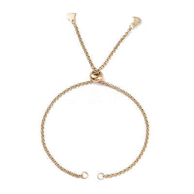 304 Stainless Steel Rolo Chain Slider Bracelet Making AJEW-JB01117-03-1