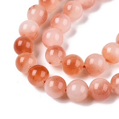 Dyed Natural White Jade Beads Strands G-T138-10mm-210-29-1