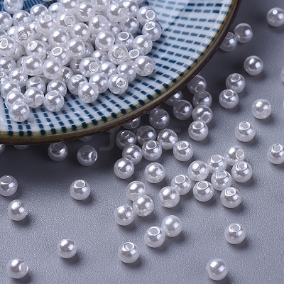 Imitated Pearl Acrylic Beads X-PACR-4D-1-1